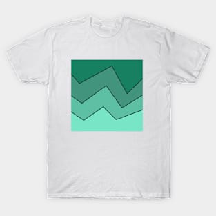 green triangular shapes, aesthetic modern art, minimalist illustration T-Shirt